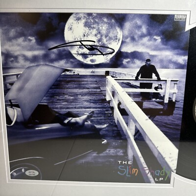 RARE Eminem Slim Shady Signed Encore Vinyl Album FRAMED LP PSA DNA