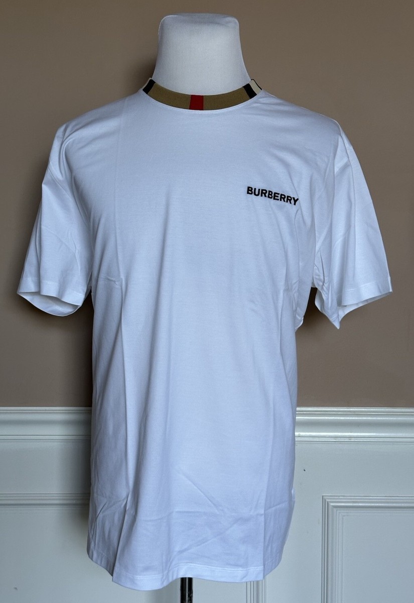 Burberry Jayson White Cotton T-shirt L (Oversized) 8069539 NWT