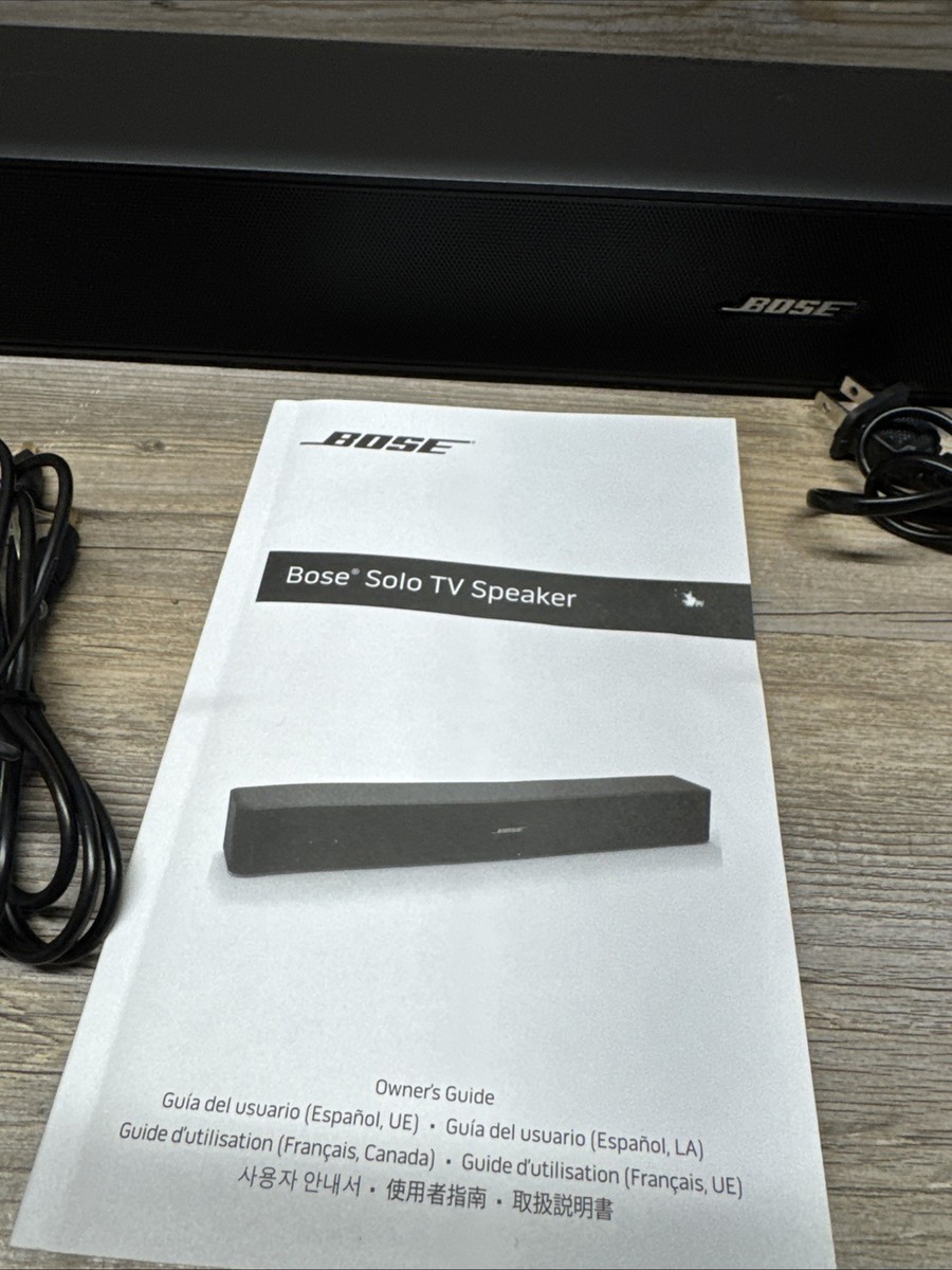 Bose Solo TV Speaker Soundbar Model 418775 - Black - No Remote