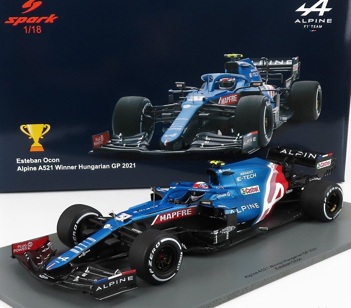 1/18 Renault F1 A521 E-Tech 20B Alpine N. 31 Winner 2021 Hungary