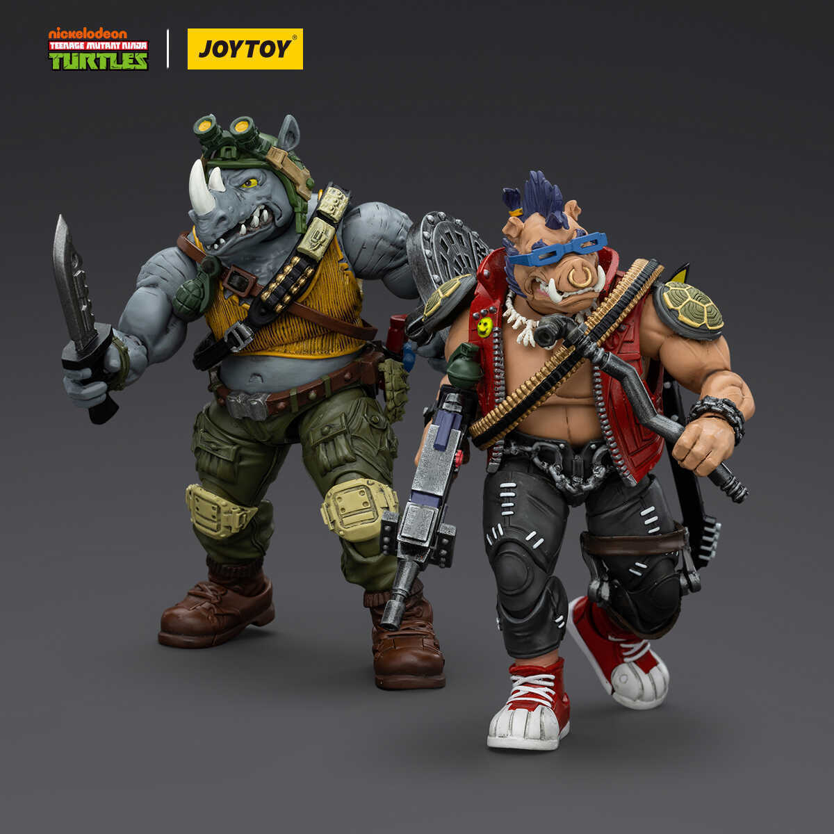 JOYTOY TMNT Beebop Rocksteady 1/18 Complete Model Action Figure | eBay