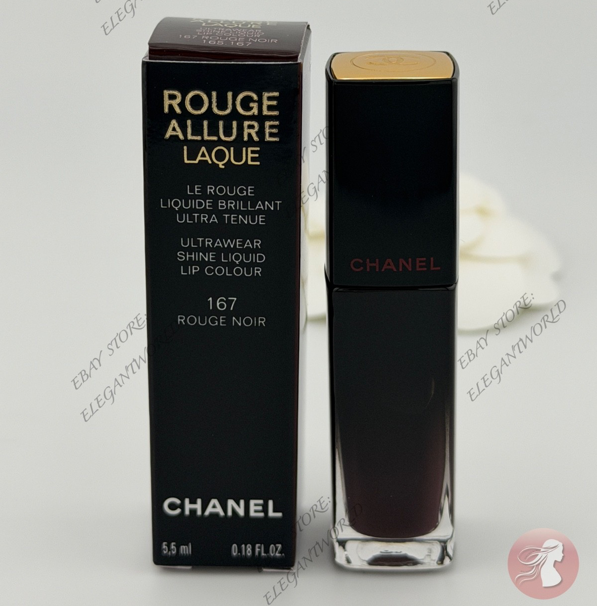 CHANEL Rouge Allure Laque #167 ROUGE NOIR, New In Box Authentic