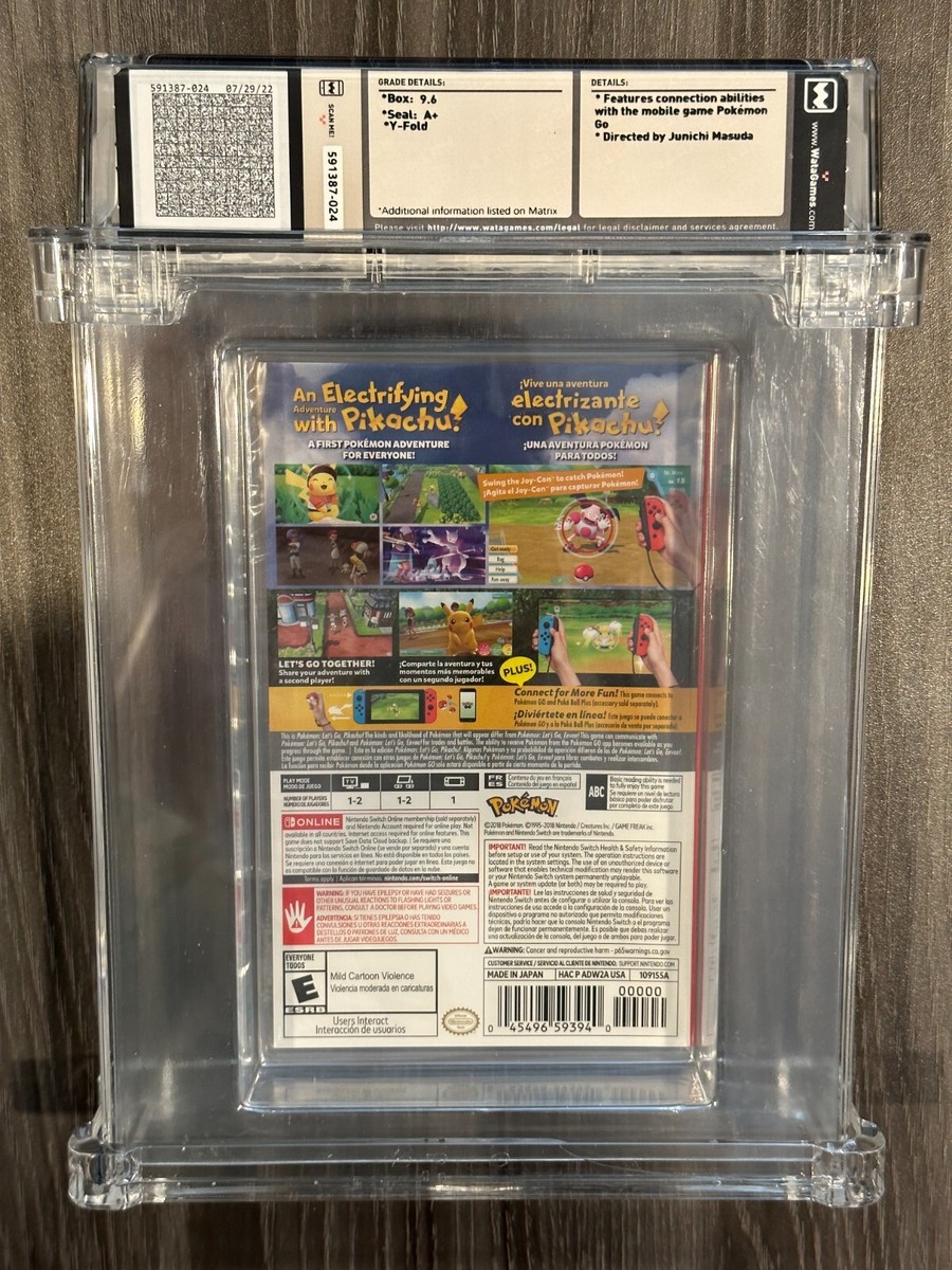 Pokemon Let's Go Pikachu Nintendo Switch, New and Sealed GRADED
