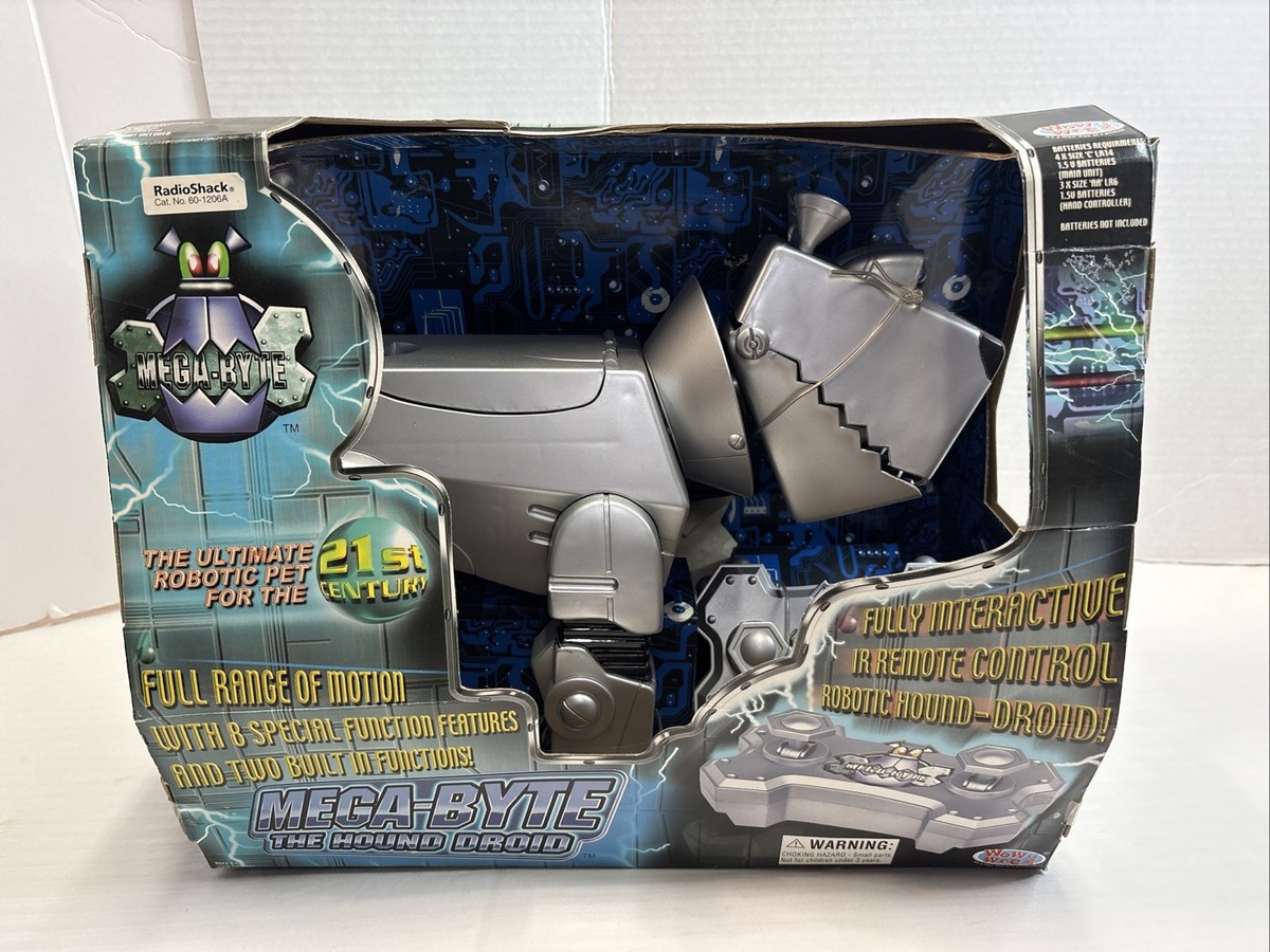 WOW Wee Original Mega-byte The Hound Droid Robot Vintage 1999 No