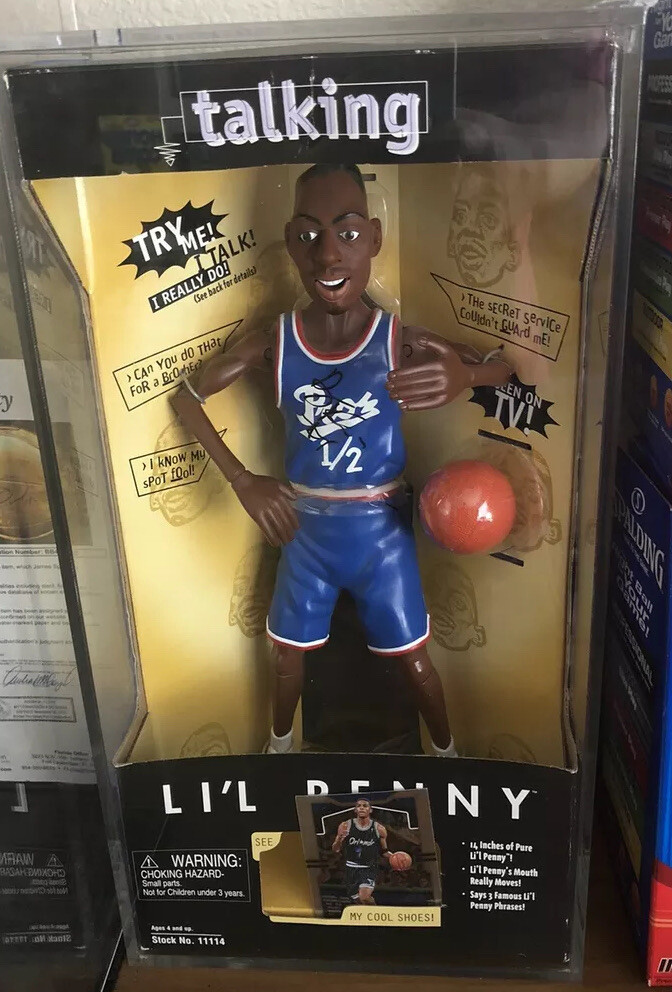 Signed Autograph Talking Lil Penny Doll Figure Anfernee Hardaway