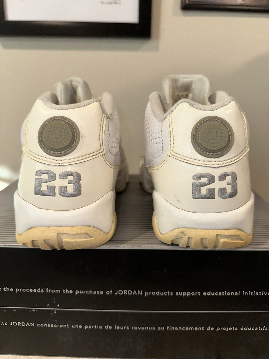 2002 Air Jordan 9 Retro Low White Chrome Size 9 303895-111 OG