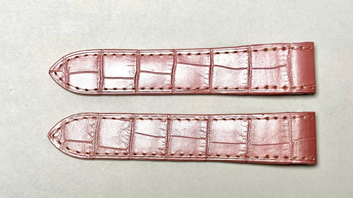 Cartier Santos KD1M9Y52 20X18mm Baby Pink Alligator Deploy