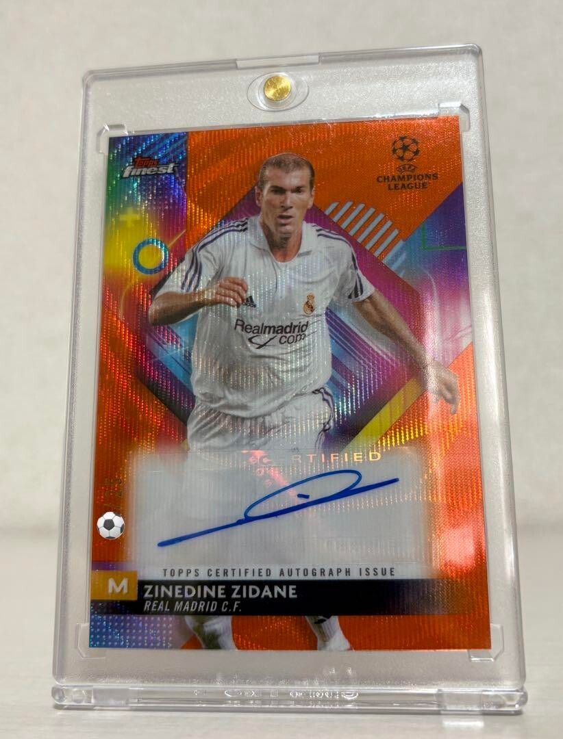 2023-24 Topps Chrome ZINEDINE ZIDANE /25 Auto orange Refractor SP