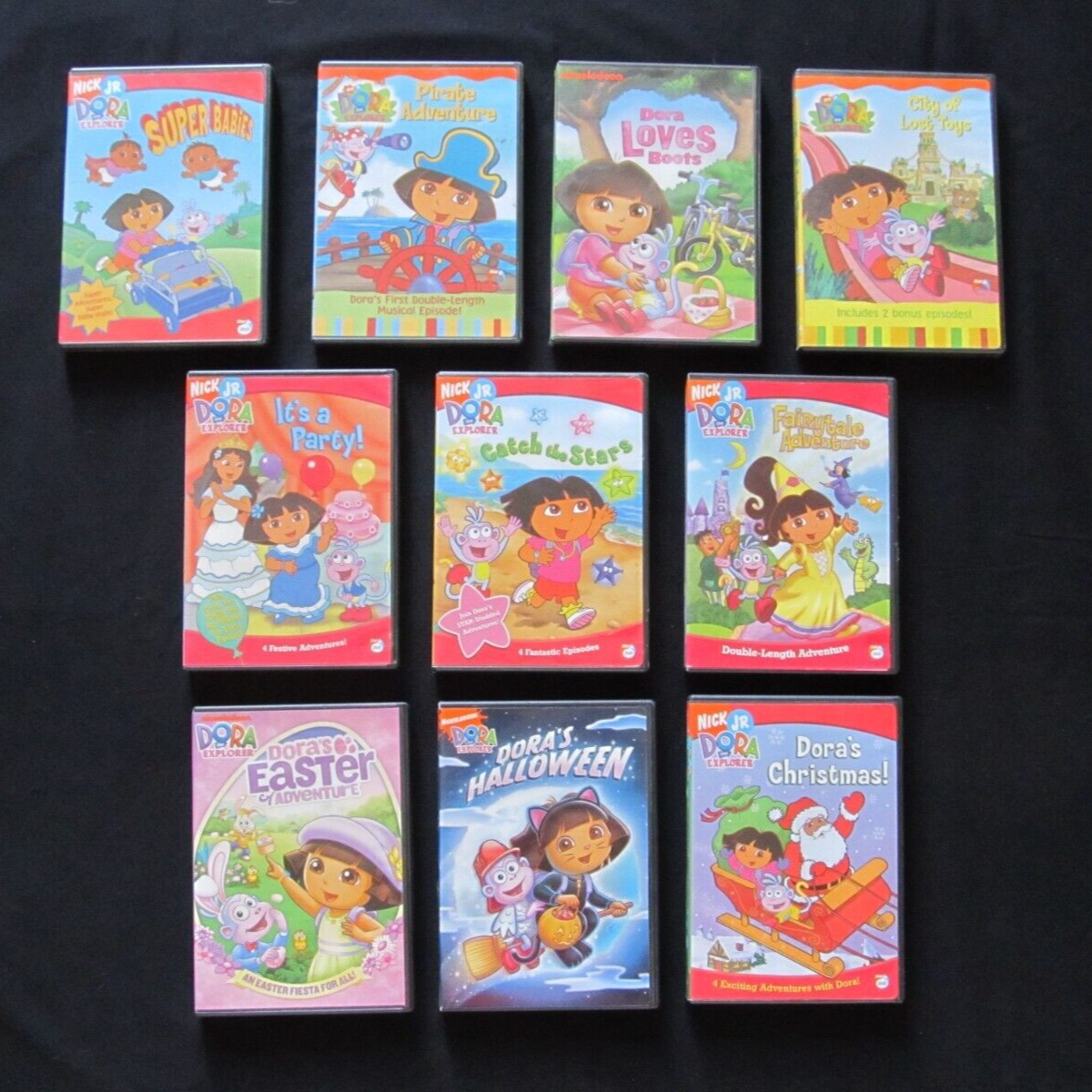Lot of 10 Children Kids DVDs Dora The Explorer Nickelodeon Nick Jr