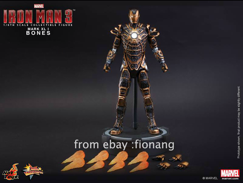 HotToys HT 1/6 Iron Man 3 Black Bones MK41 MMS251 | eBay