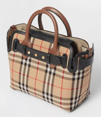 100% Authentic Burberry Mini Vintage Check Triple Stud Belt Bag