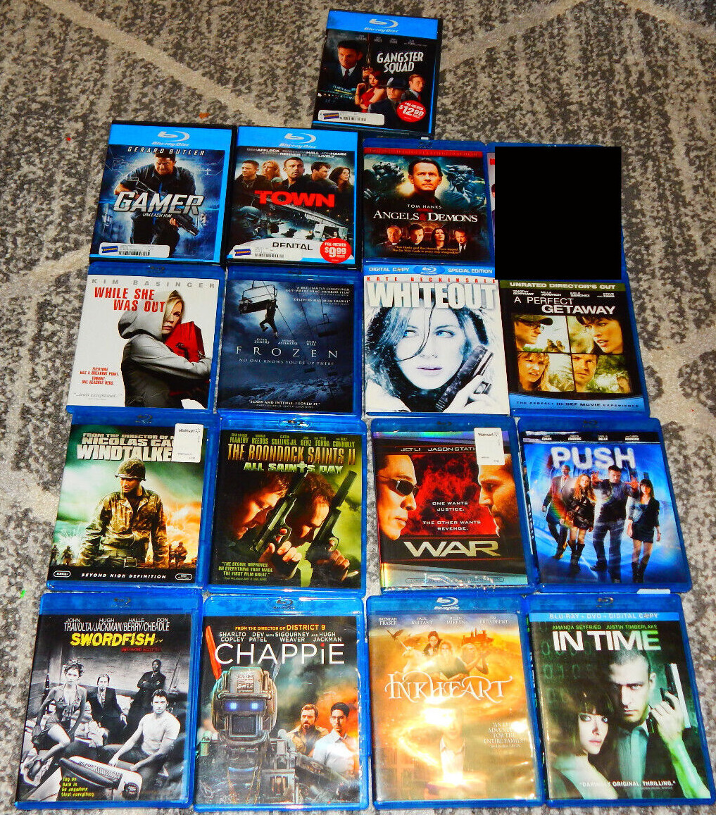 Lot of Blu-Ray & DVD Movies, $2-$8 each, Some New, Great shape