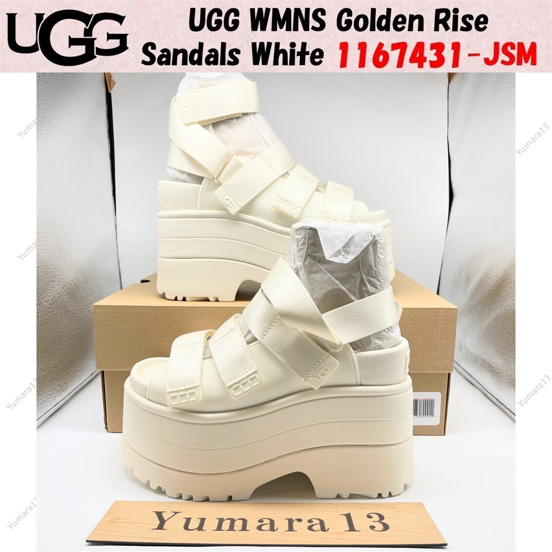 UGG WMNS Golden Rise Sandals White 1167431-JSM Women's Size | eBay