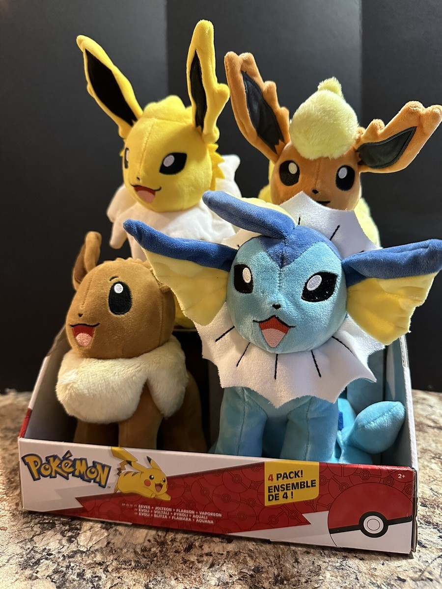 Pokemon EEVEELUTIONS Eevee Plush Collection 4-set Pack Jolteon