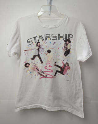 Vintage Starship Band T Shirt 1985 Single Stitch White 80's Soft