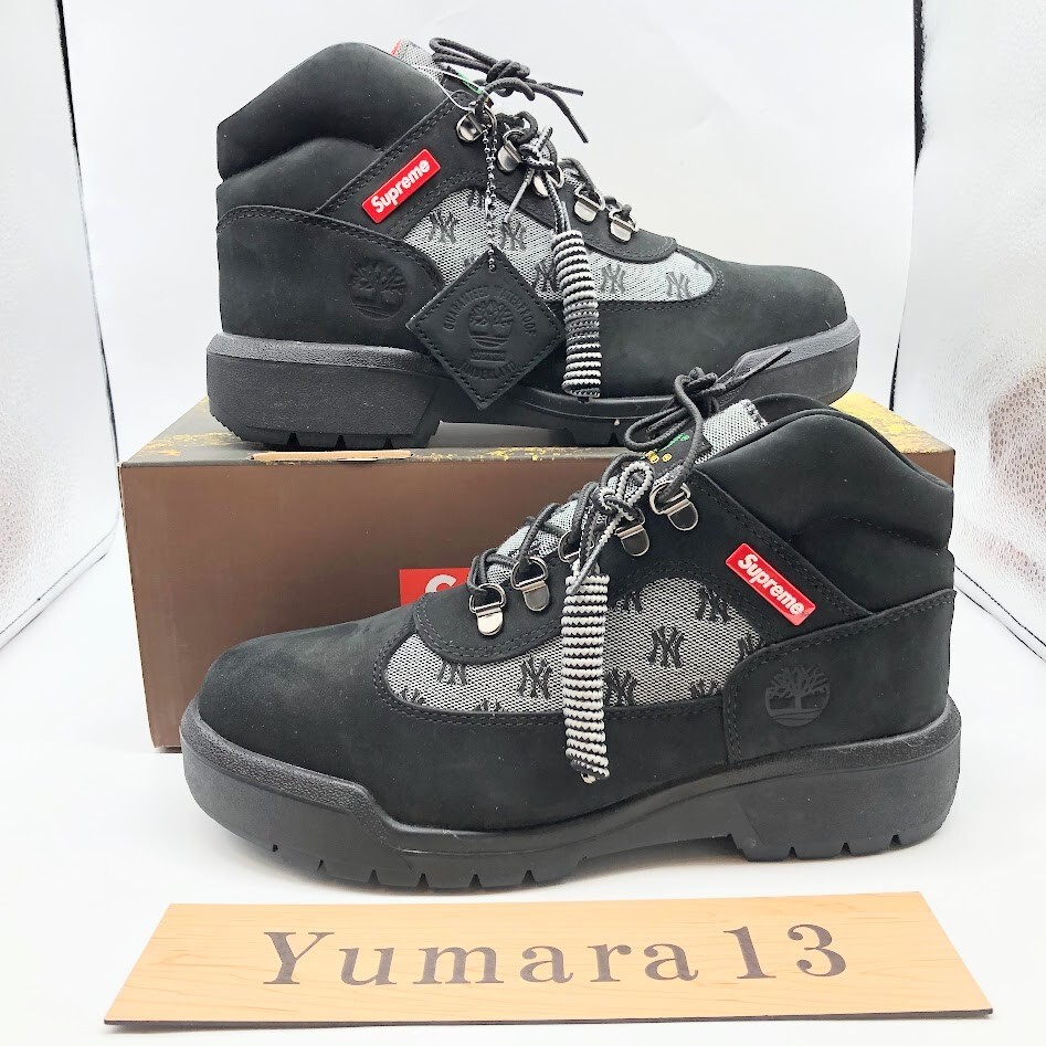 Supreme x Timberland Field Boot Black New York Yankees TB0A5T17