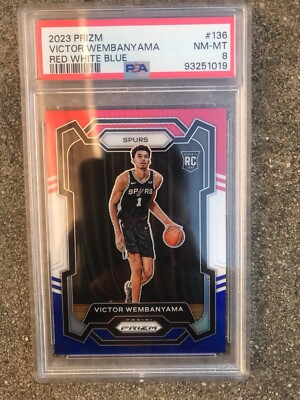 2023 Panini PRIZM Victor Wembanyama #136 Red White Blue Rookie RC