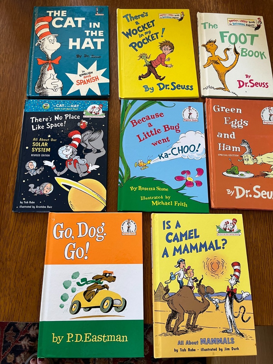 Lot of Dr. Seuss GREEN EGGS AND HAM Foot Book THERE'S A WOCKET IN