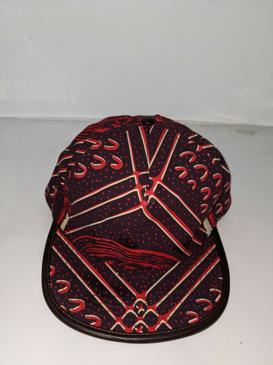Supreme Cairo Five 5 Panel Hat Snapback Burgundy Red Leather Camp