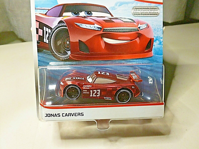 NEW DISNEY PIXAR CARS JONAS CARVERS #123 NO STALL DIECAST SPECIAL