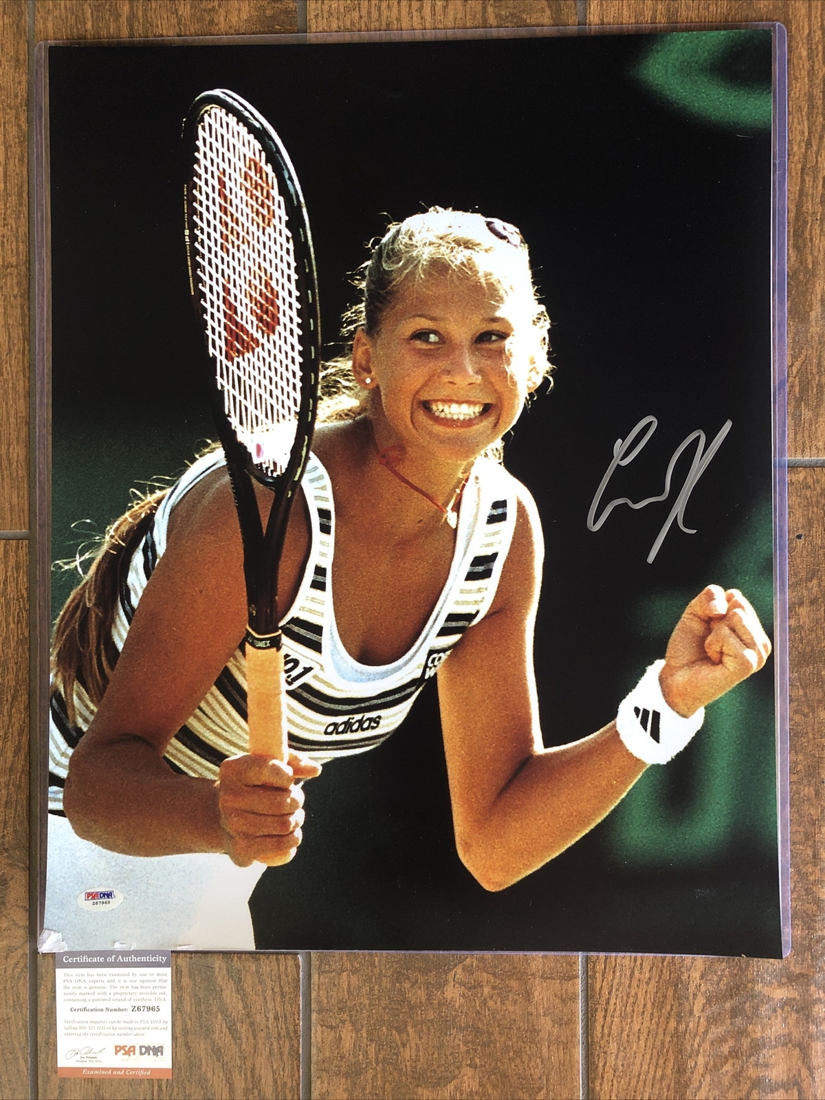 マルチナヒンギス 直筆サイン入り色紙額縁入りマルチナヒンギス 直筆