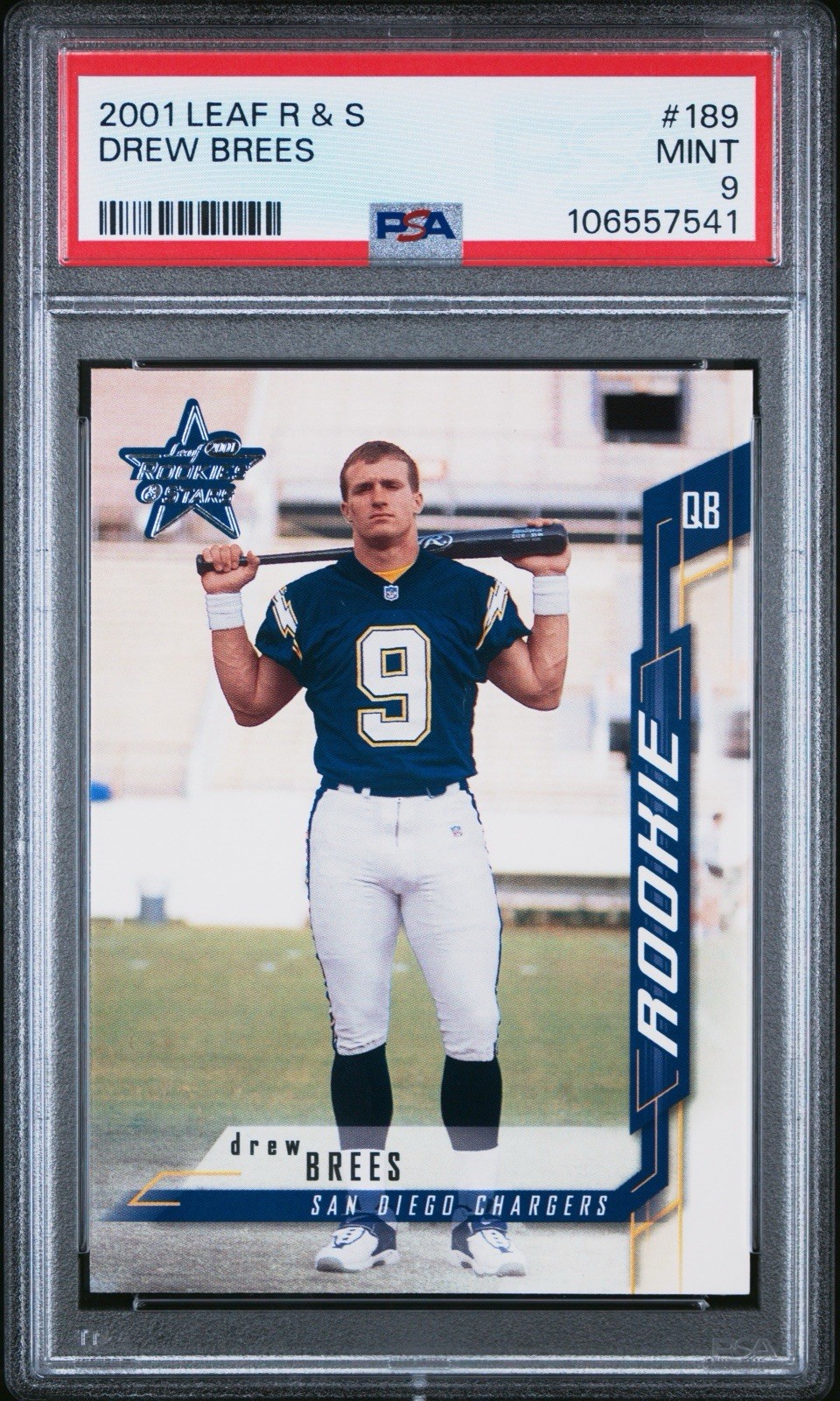 Drew Brees 2001 Leaf Rookies & Stars #189 RPS Price Guide - Sports