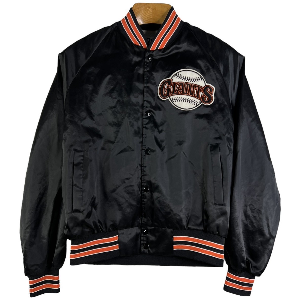 VTG 80s-90s San Francisco Giants Chalk Line Nylon Satin Bomber