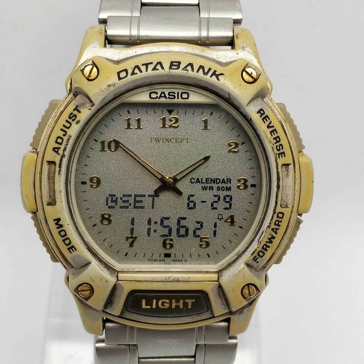 Casio Data Bank ABX-67 Module 1758 Ana-Digi Quartz Vintage Men's