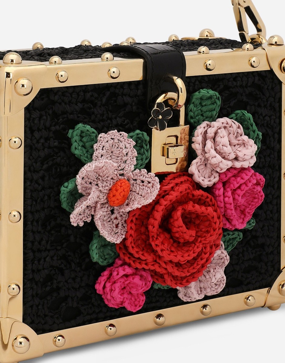 Dolce & Gabbana Raffia Crochet Dolce Box Bag | eBay
