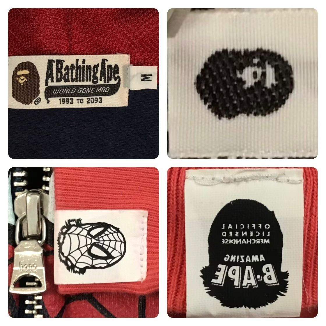 BAPE × Marvel Comics Spider Man full zip hoodie NIGO A Bathing Ape