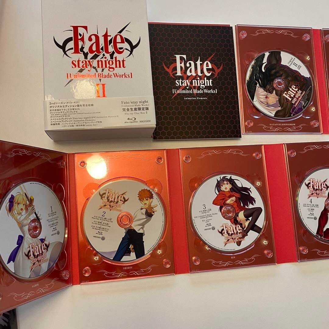 Fate Stay Night Unlimited Blade Works Box Set 1 & 2 Limited Blu