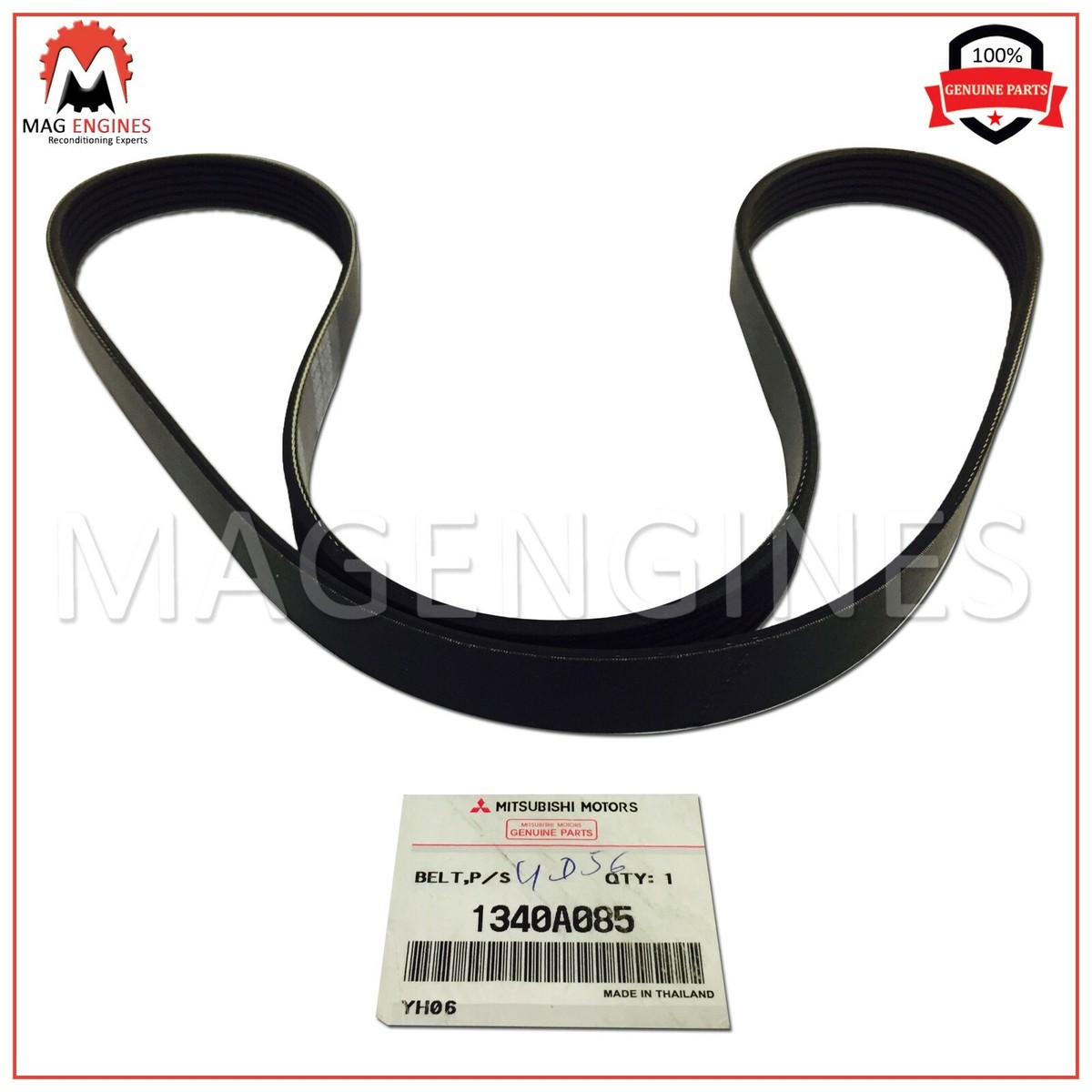 1340A085 GENUINE OEM POWER STEERING BELT 4D56U FOR L200 PAJERO