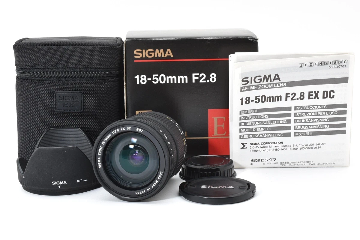 Sigma f/2.8 Camera Lenses 18-50mm Focal for sale - eBay