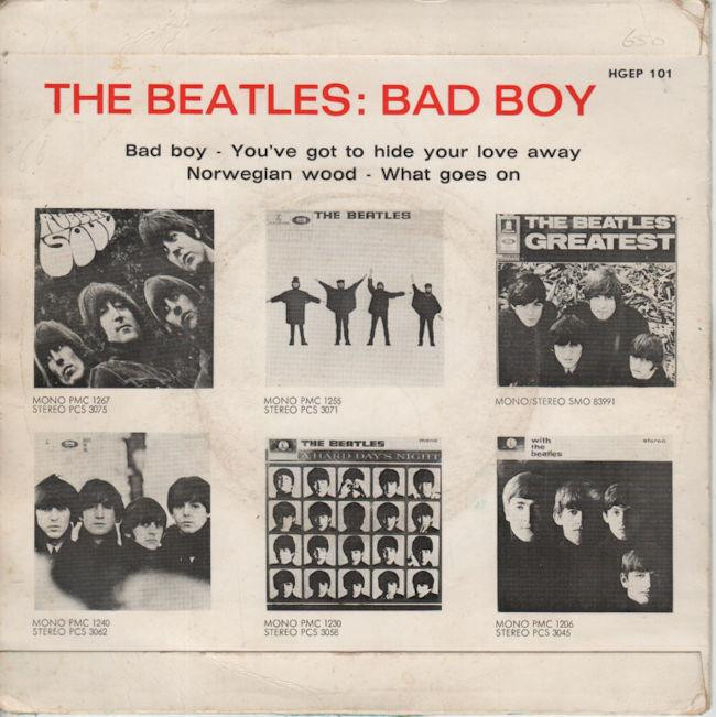 BEATLES Bad Boy 1966 RARE Holland ONLY 4 track ep NICE condition