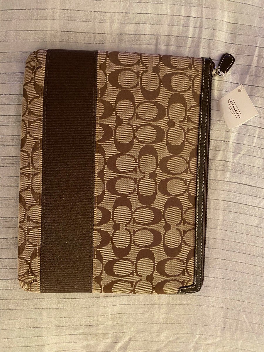 Coach Brown Authentic Print Tablet Ipad Sleeve Cover NWT Apple | eBay