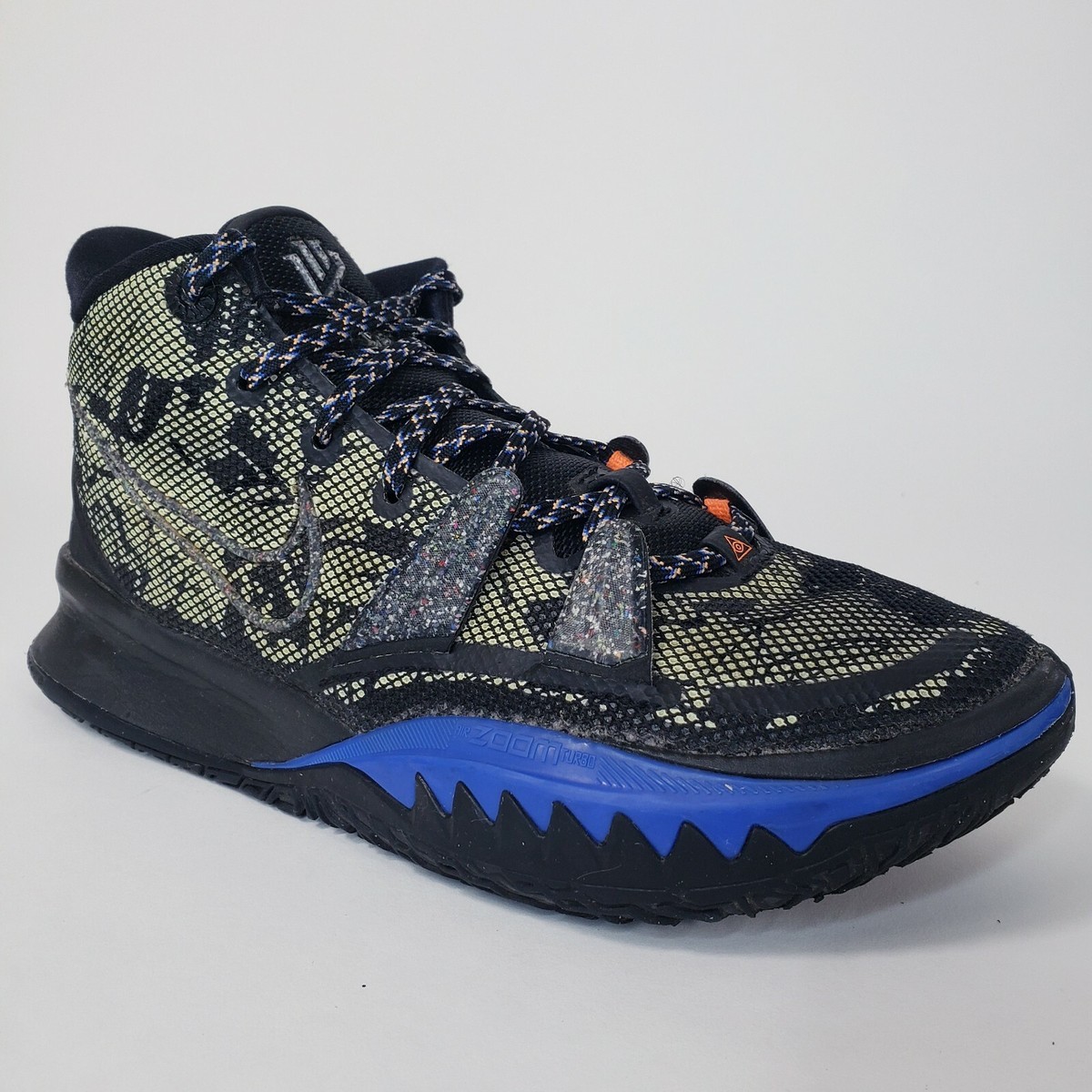 🏀Nike Kyrie 7 'Grind' Black Lime Ice Total Orange Mens Size 8