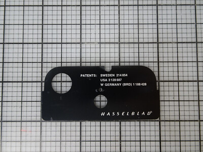HASSELBLAD INNER NAME PLATE PATENTS FOR HASSELBLAD FILM MAGAZINE