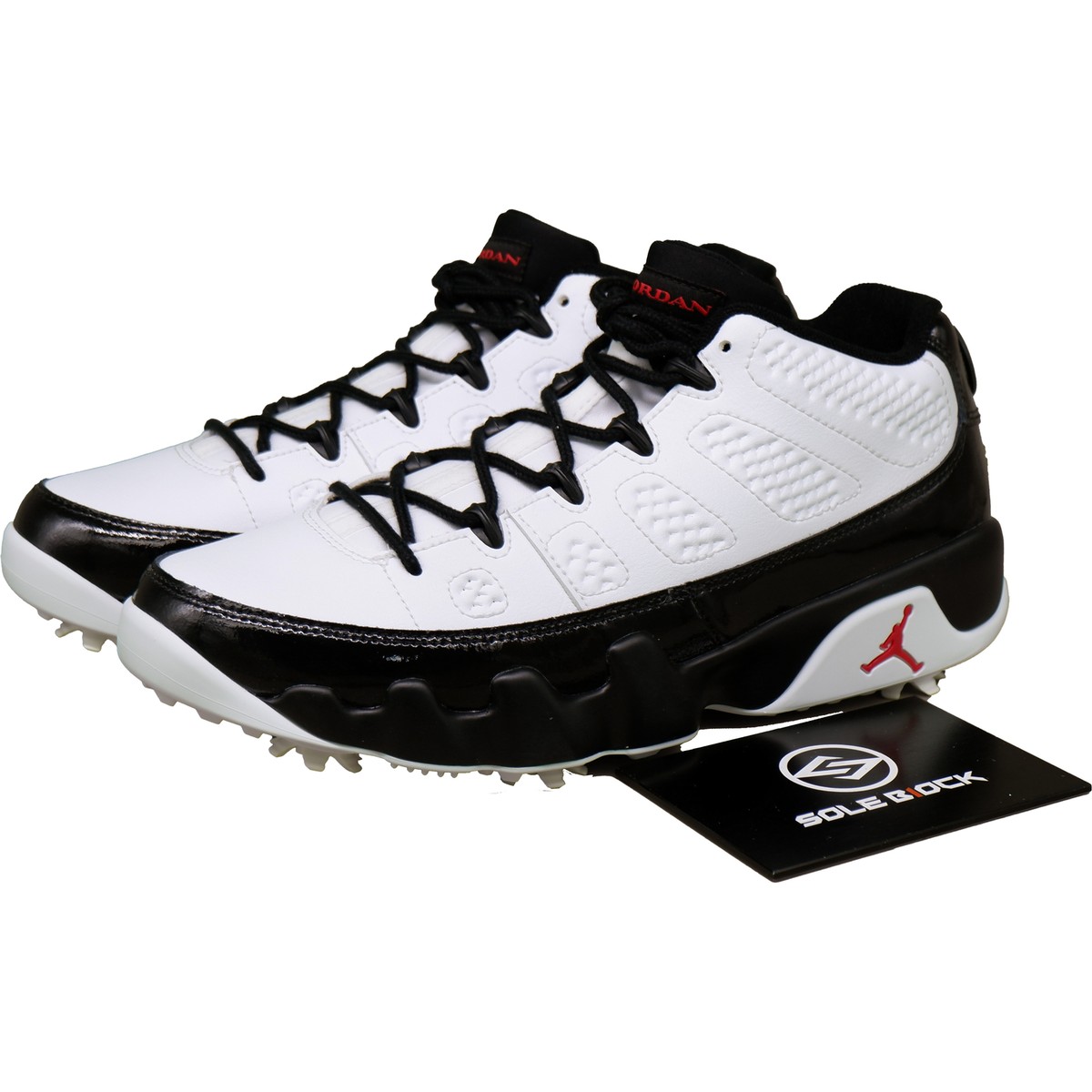 Size 12 - Air Jordan 9 Golf Low White Black True Red for sale