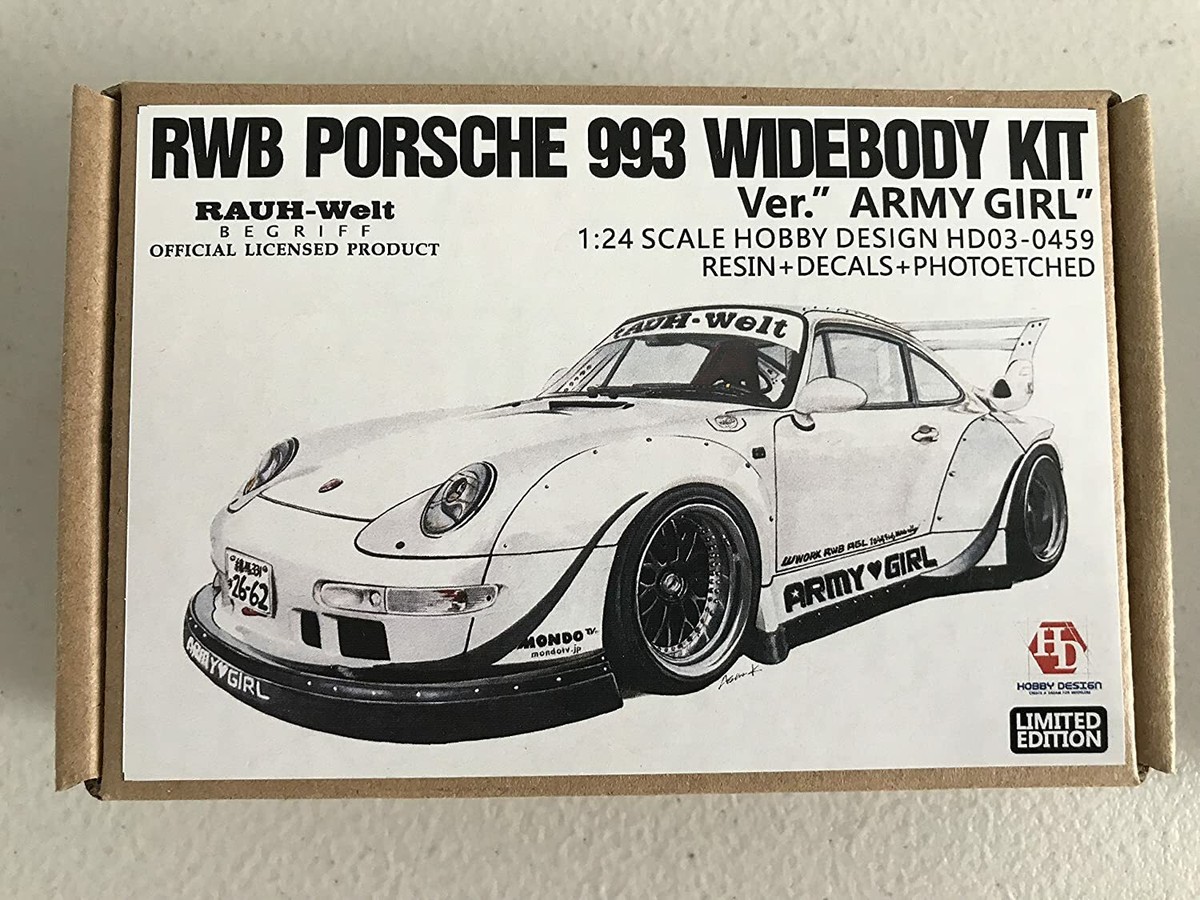 Hobby Design 1/24 RWB Porsche 993 Wide Body Kit for Tamiya from