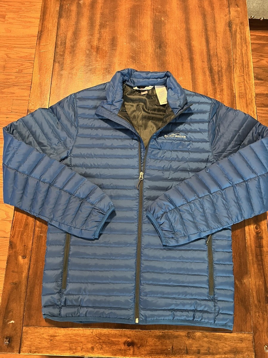 Mens Eddie Bauer EB650 Down Coat Lightweight Puffer Jacket Size