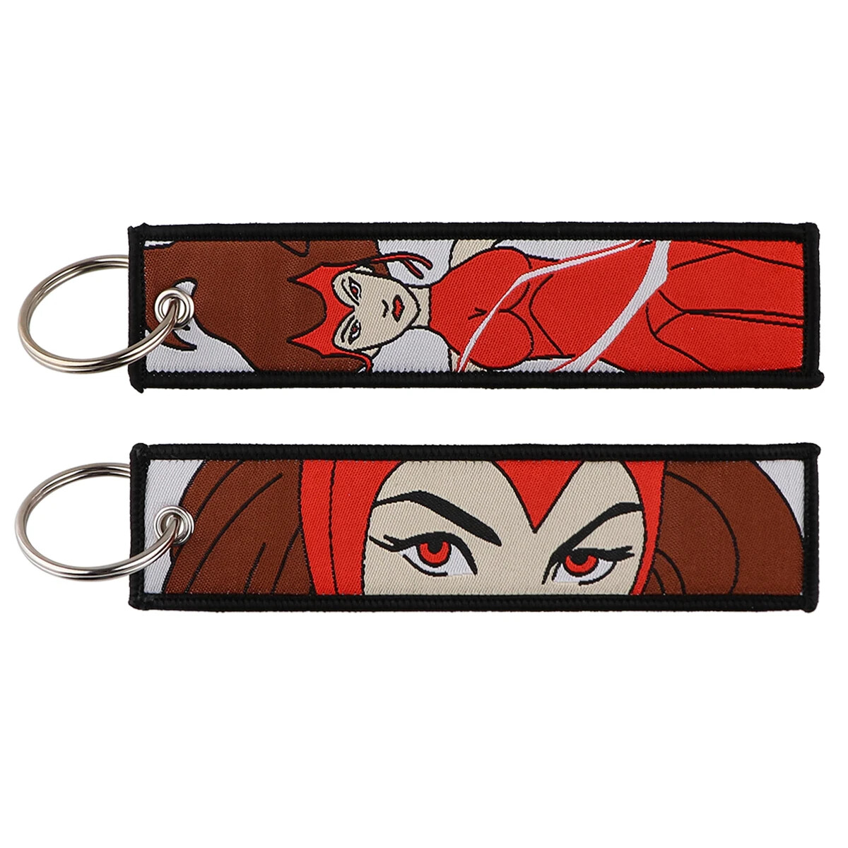 Scarlet Witch Wanda Maximoff Embroidered Double Sided Key Tag