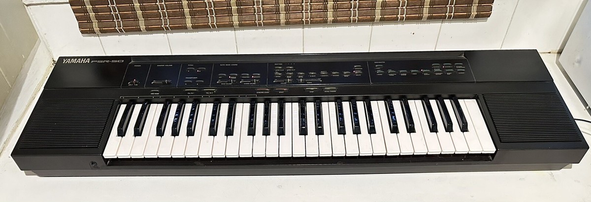 Vintage 80's Yamaha PSR-50 Portatone Keyboard 49 Keys MIDI W