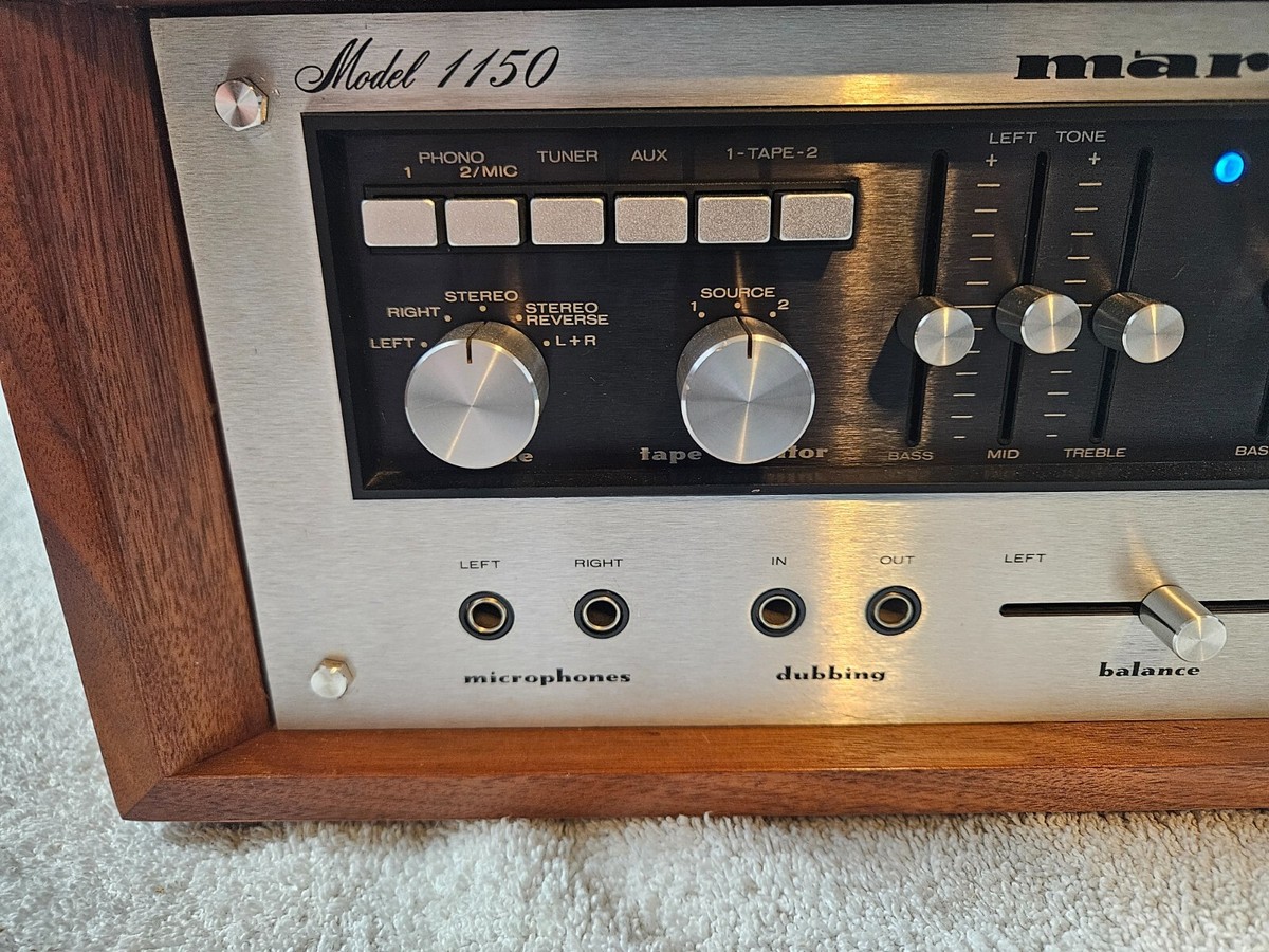 Marantz 1150 Stereo Console Amplifier with wood case/ recapped | eBay