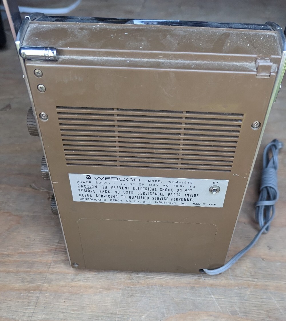 Vintage Webcor Radio WFM -1966 tested and working ! | eBay