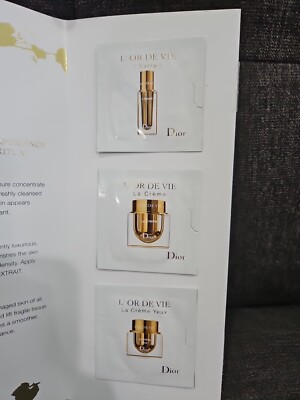 Dior L'or de vie Skincare Collection 3pc sample sachet, La Creme