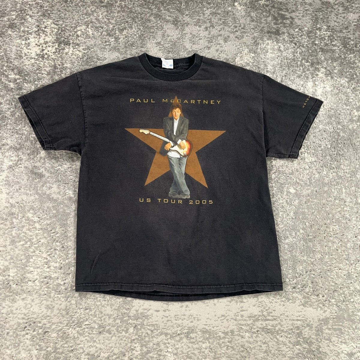 Vintage Paul McCartney Shirt Mens XL Black 2005 US Tour Concert