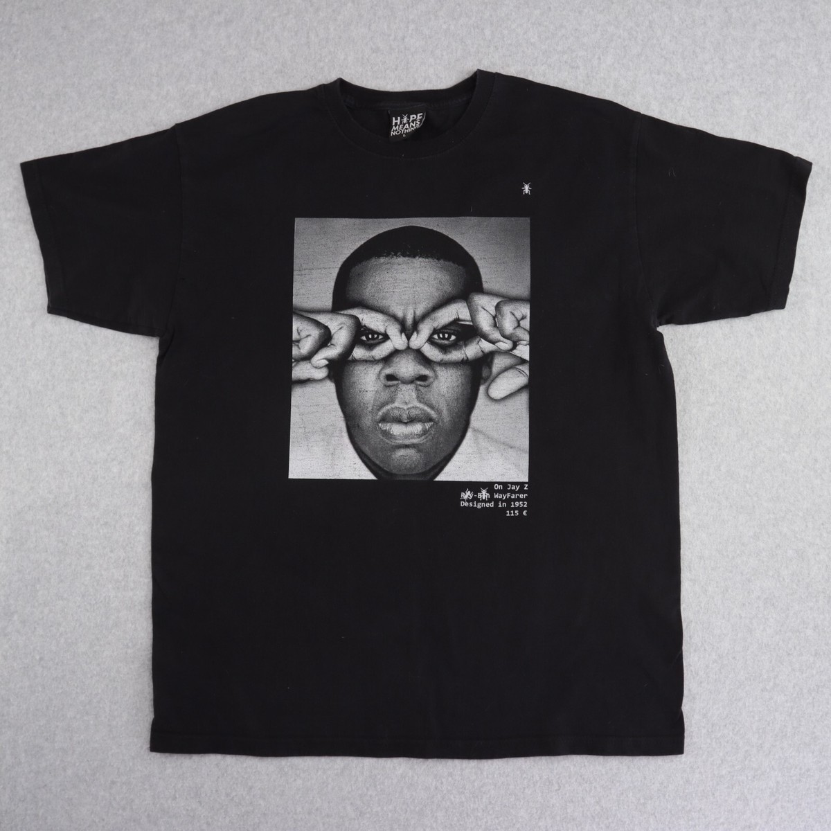 Jay-z Hype Means Nothing Adult Shirt Large in Black Made In France