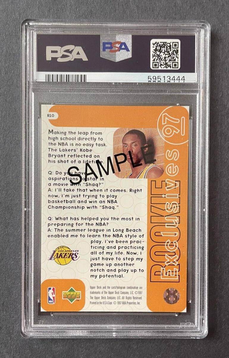 1996 Upper Deck SAMPLE Kobe Bryant Rookie Exclusive PSA 8! only 73