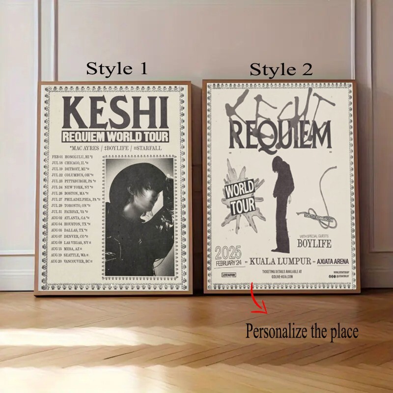 Keshi North America Requiem World Tour 2025 poster | eBay