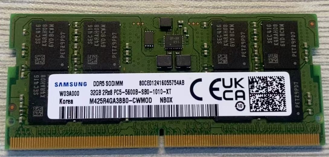 SAMSUNG 32GB DDR5 5600 Laptop SODIMM RAM 2Rx8 PC5-5600B for DELL